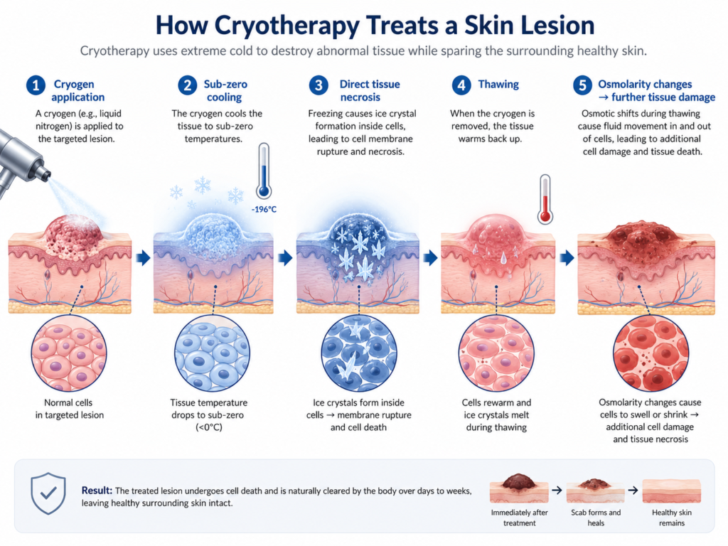 Cryotherapy Process Illustration